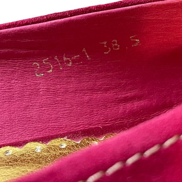 Cochni Italy Pink Suede Flats Size 38.5 - Picture 8 of 9